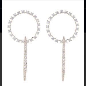 Nadri Interlocking Circle CZ Earrings